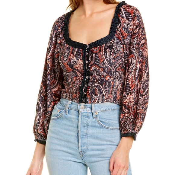 🌶REDUCED🌶  FREE PEOPLE Dare Me Blouse - Picture 1 of 15